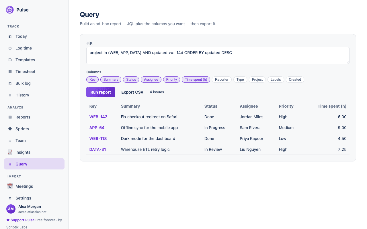 Pulse Companion — Query