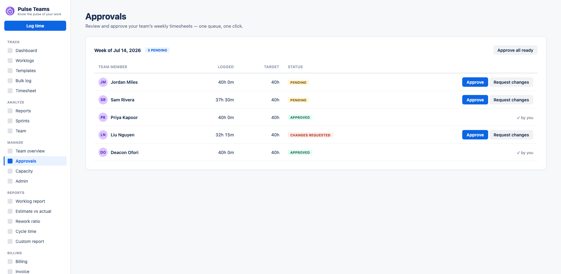 Pulse Teams — Approvals