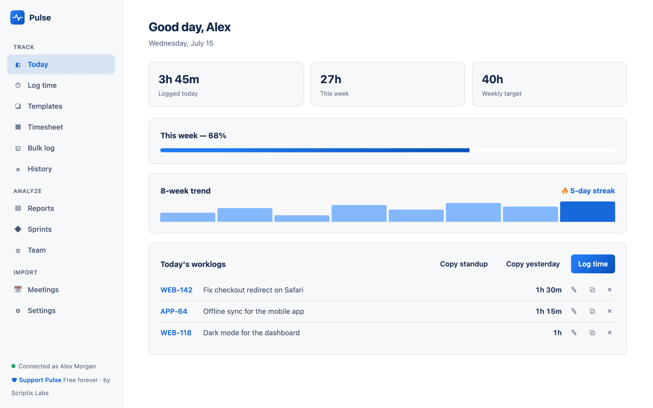 Pulse Companion — Dashboard